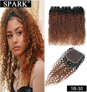 Ombre Mongolian Afro Kinky Curly Hair