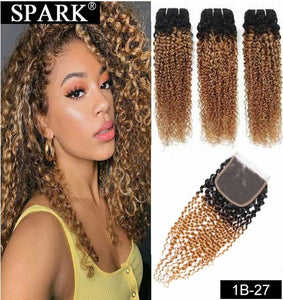 Ombre Mongolian Afro Kinky Curly Hair