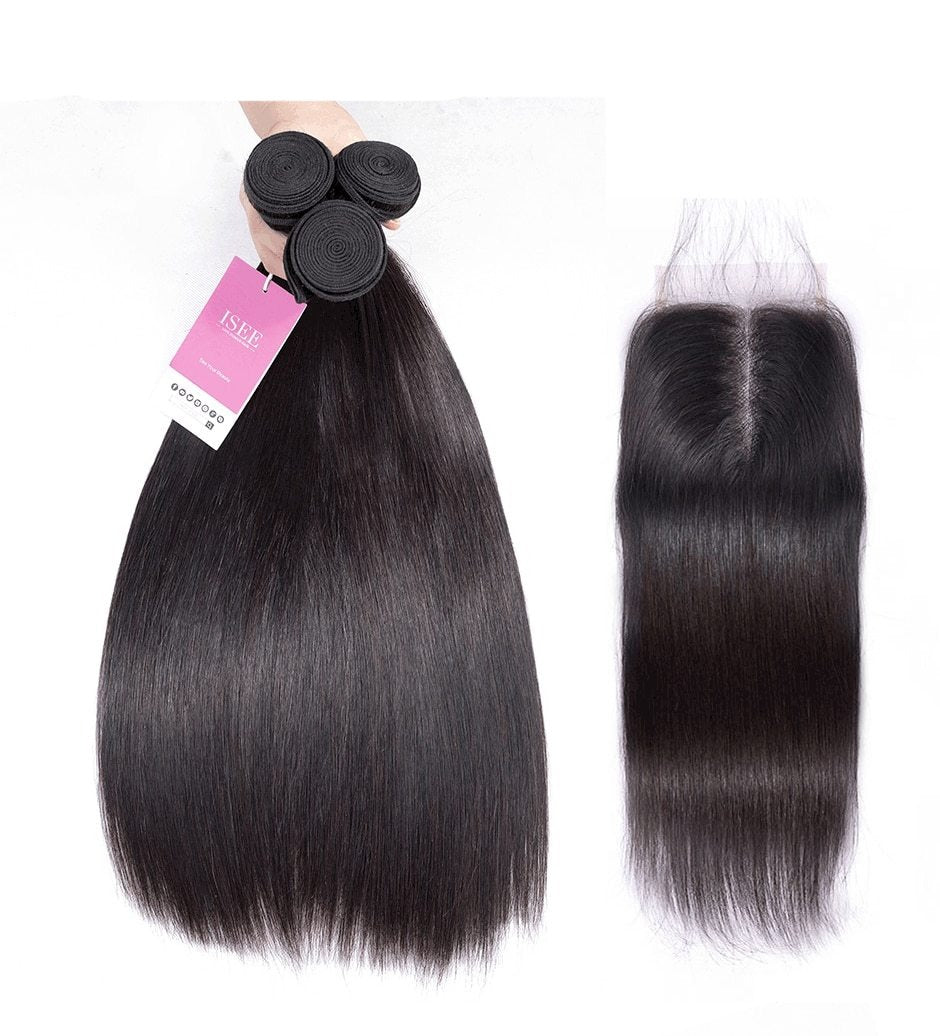 Closure Remy Human Hair Bundles